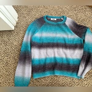 BB Dakota by Steve Madden Teal and Gray Sweater